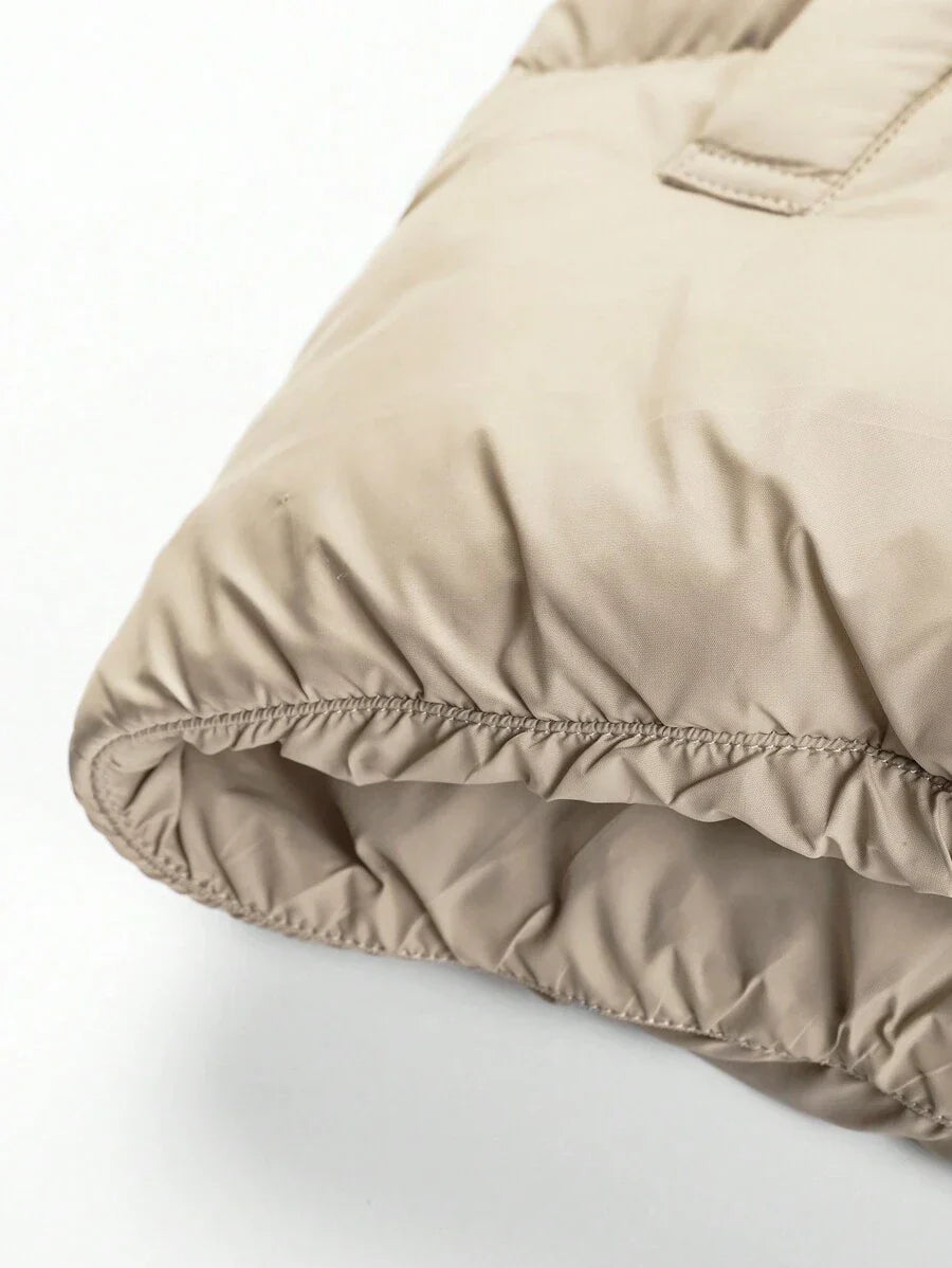 Comfortable Insulated Khaki Coat