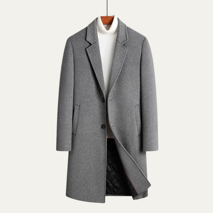 Classic Mens Long Wool Coat