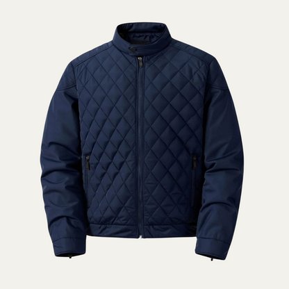 Classic Quilted Navy Mens Jacket - OutfitLondon