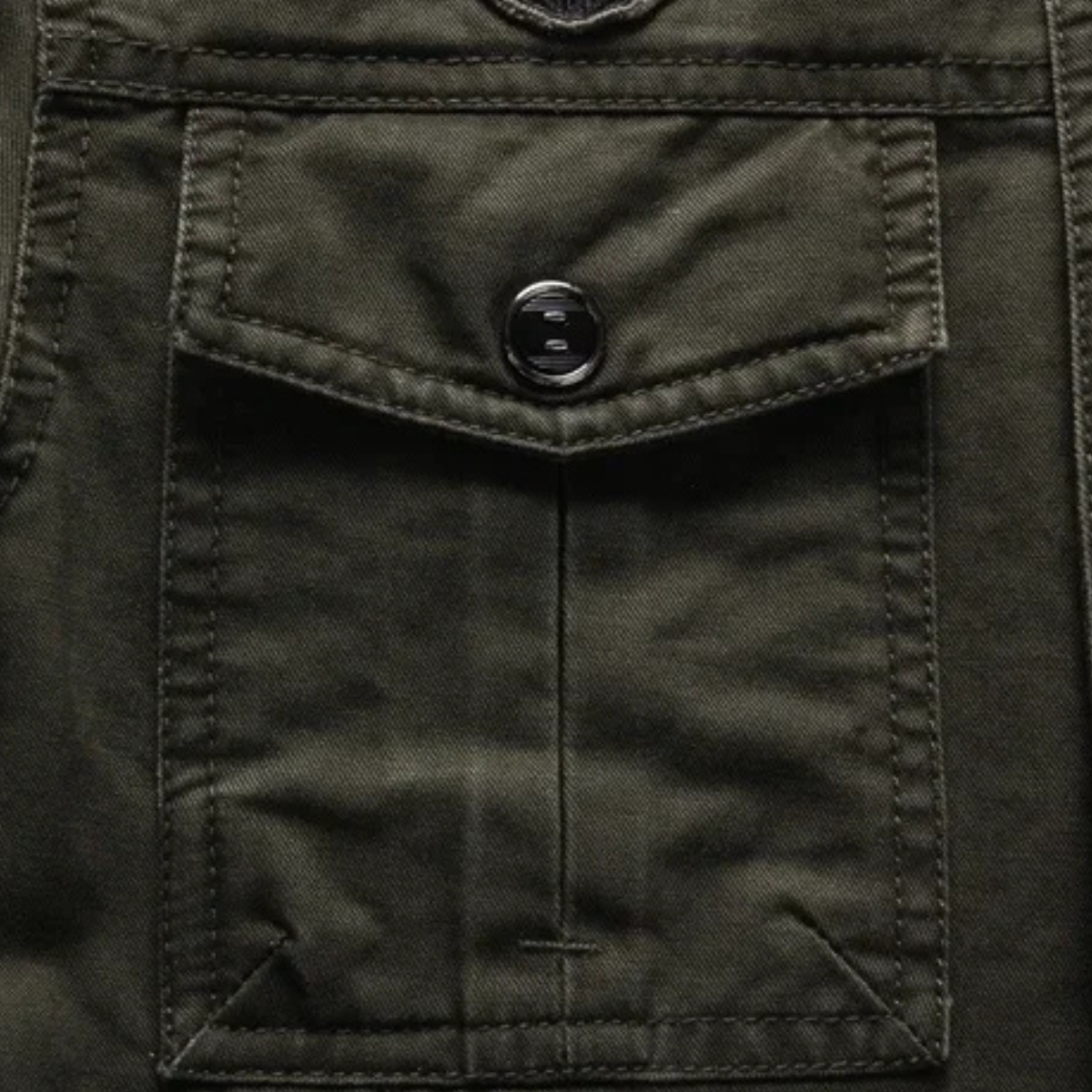 Rugged Men's Military Style Cargo Jacket