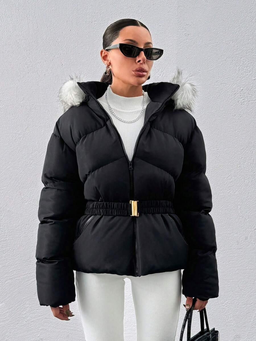 Cozy Faux Fur Lined Winter Parka Coat - OutfitLondon