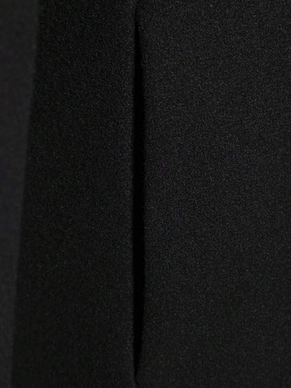 Warm Thick Black Wool Coat