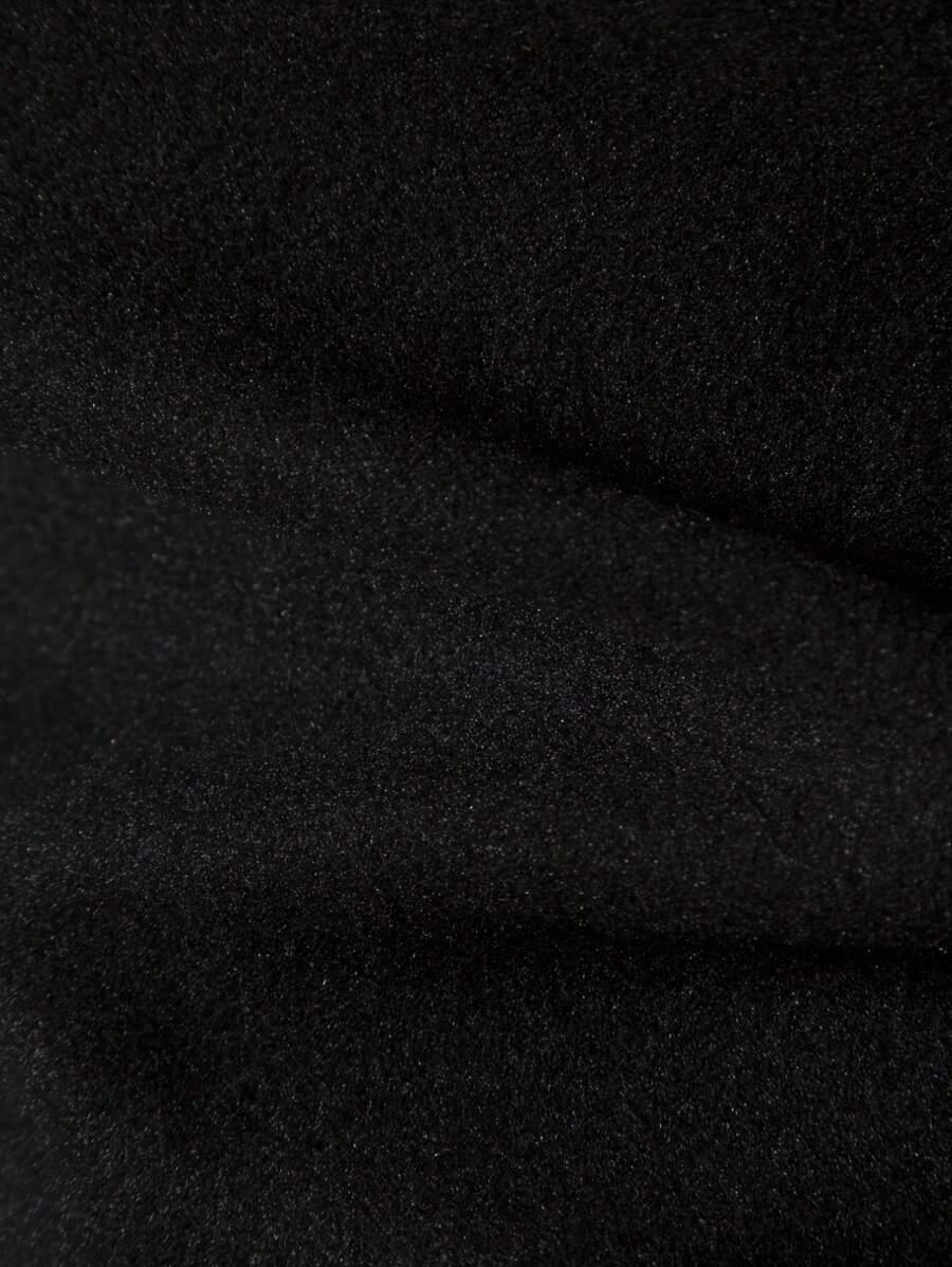 Warm Thick Black Wool Coat