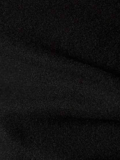 Warm Thick Black Wool Coat