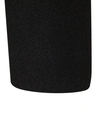 Warm Thick Black Wool Coat