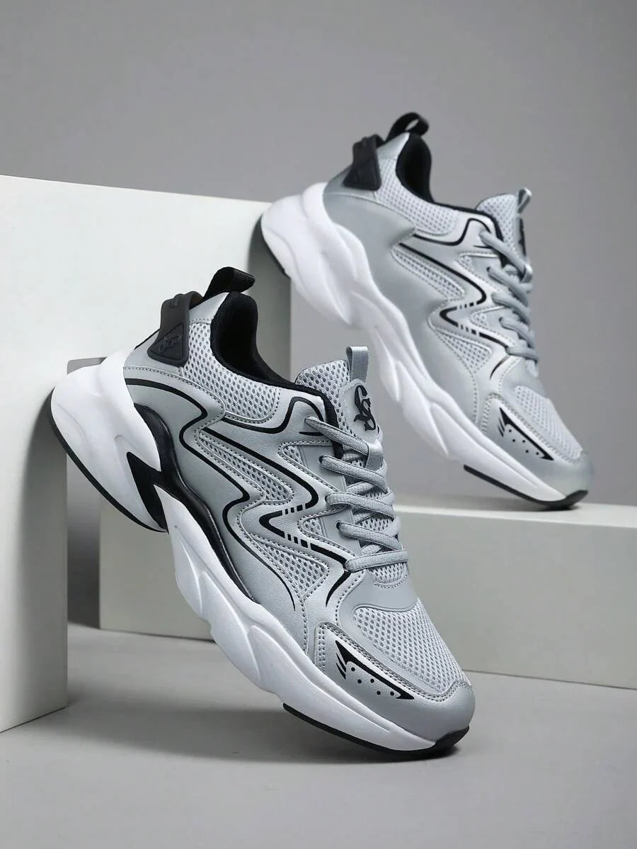 Airy Thick Sole Beige Sneakers