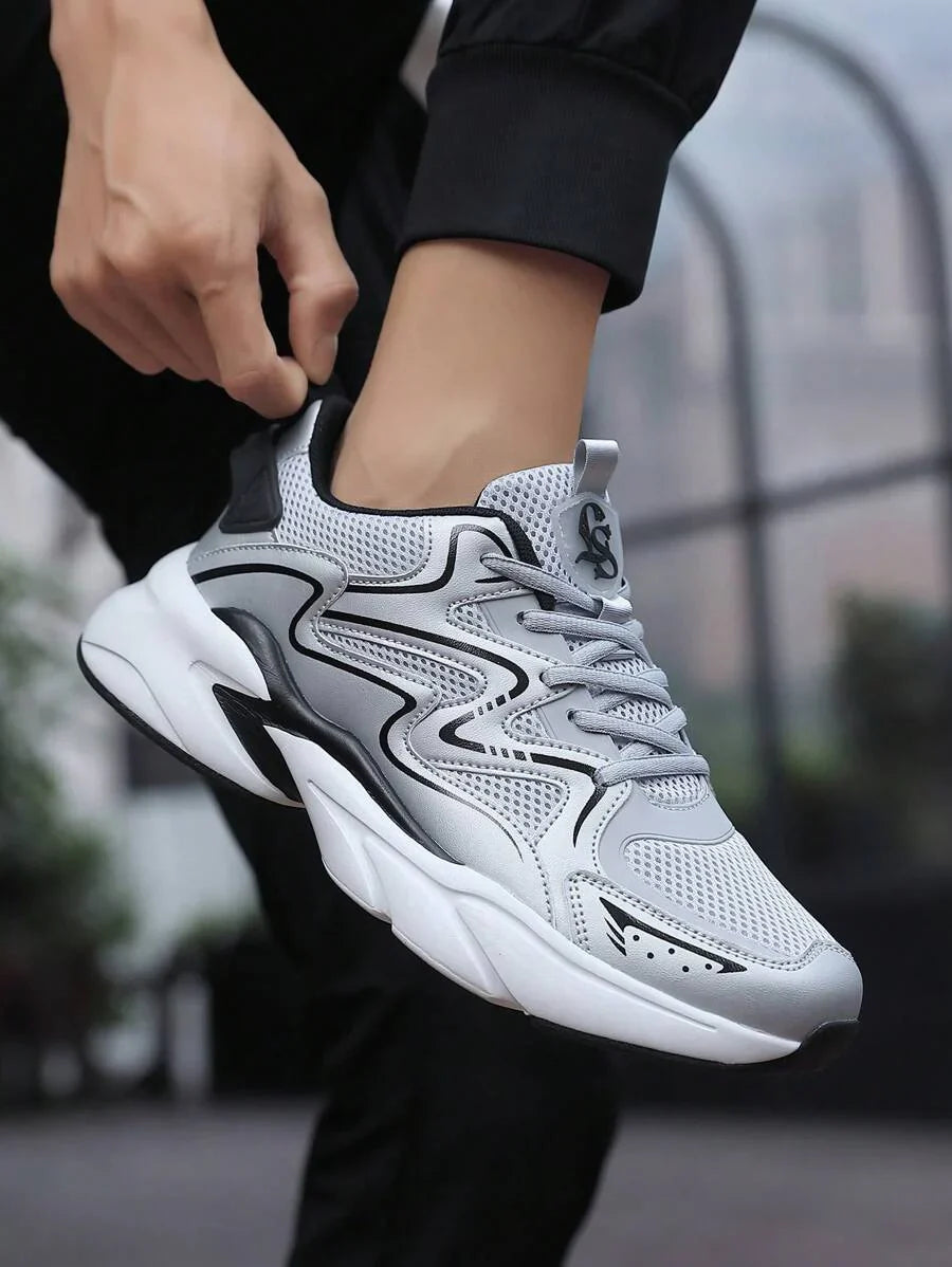 Airy Thick Sole Beige Sneakers