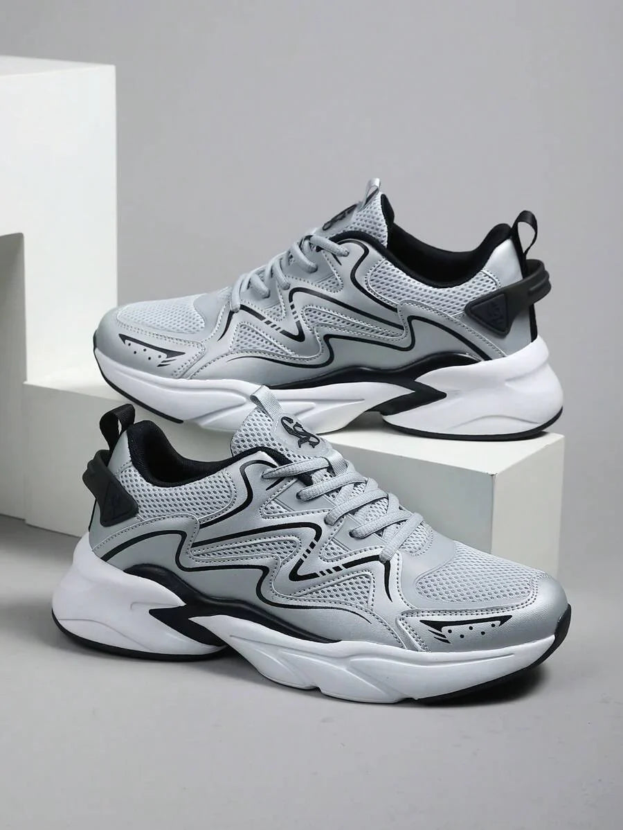 Airy Thick Sole Beige Sneakers