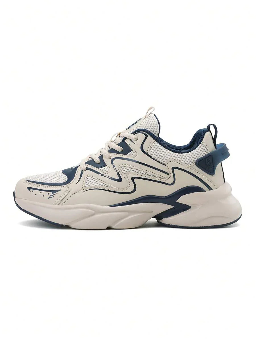 Airy Thick Sole Beige Sneakers