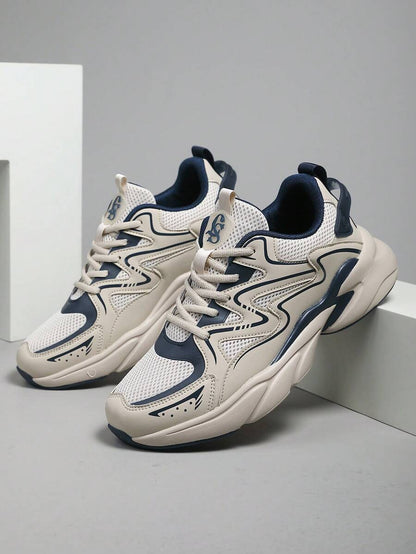 Airy Thick Sole Beige Sneakers