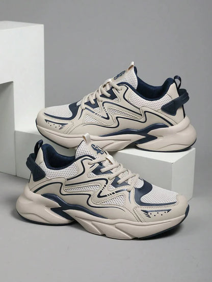 Airy Thick Sole Beige Sneakers