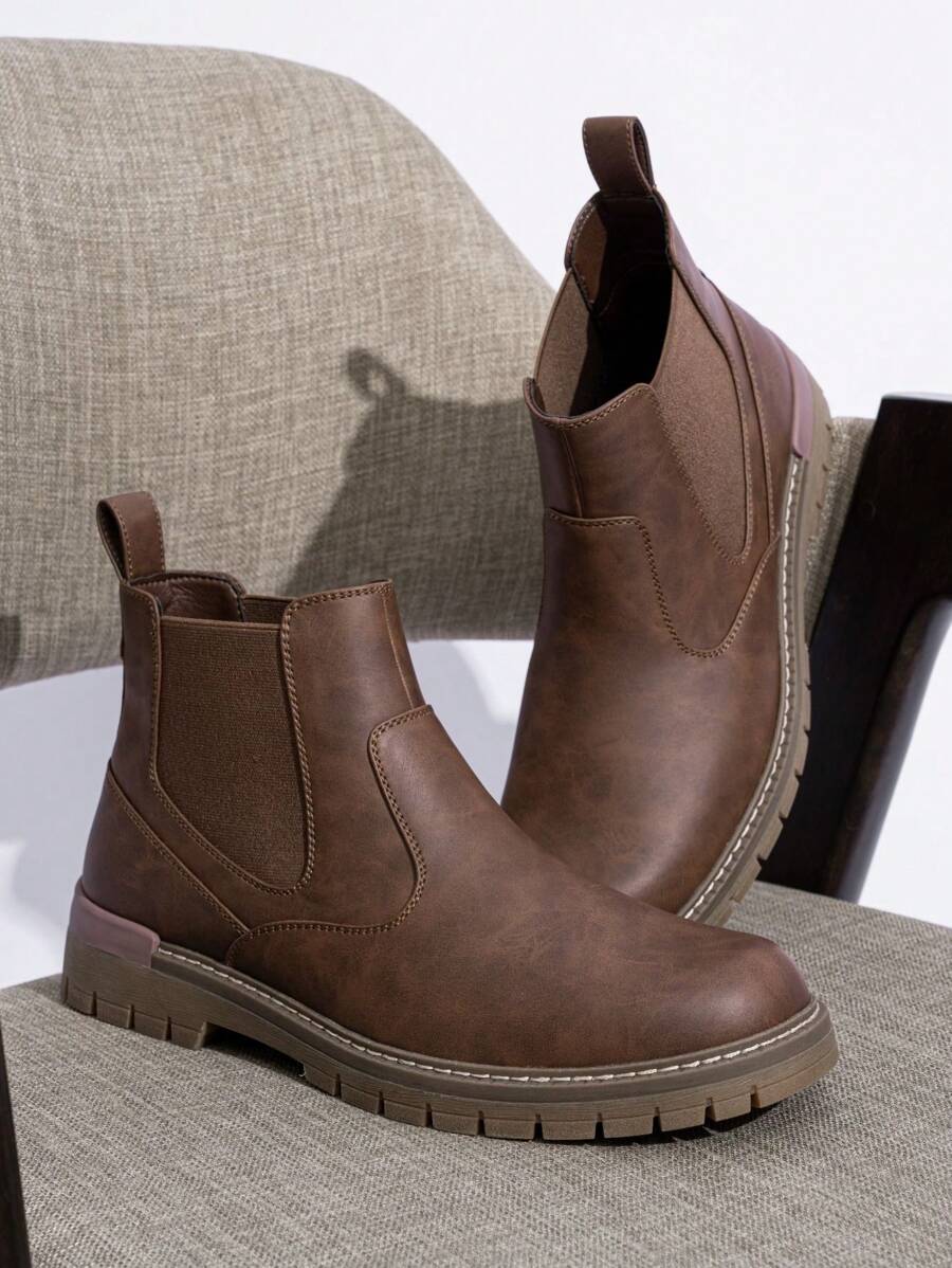 Thick Heel Black Ankle Boots - OutfitLondon