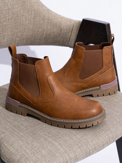 Thick Heel Black Ankle Boots