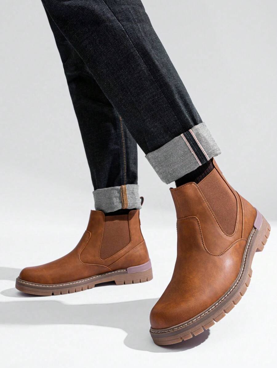 Thick Heel Black Ankle Boots