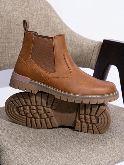 Thick Heel Black Ankle Boots