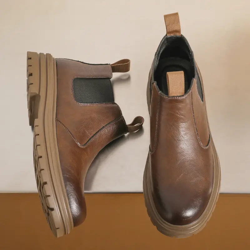 Men's Premium Leather Ankle Boots - OutfitLondon