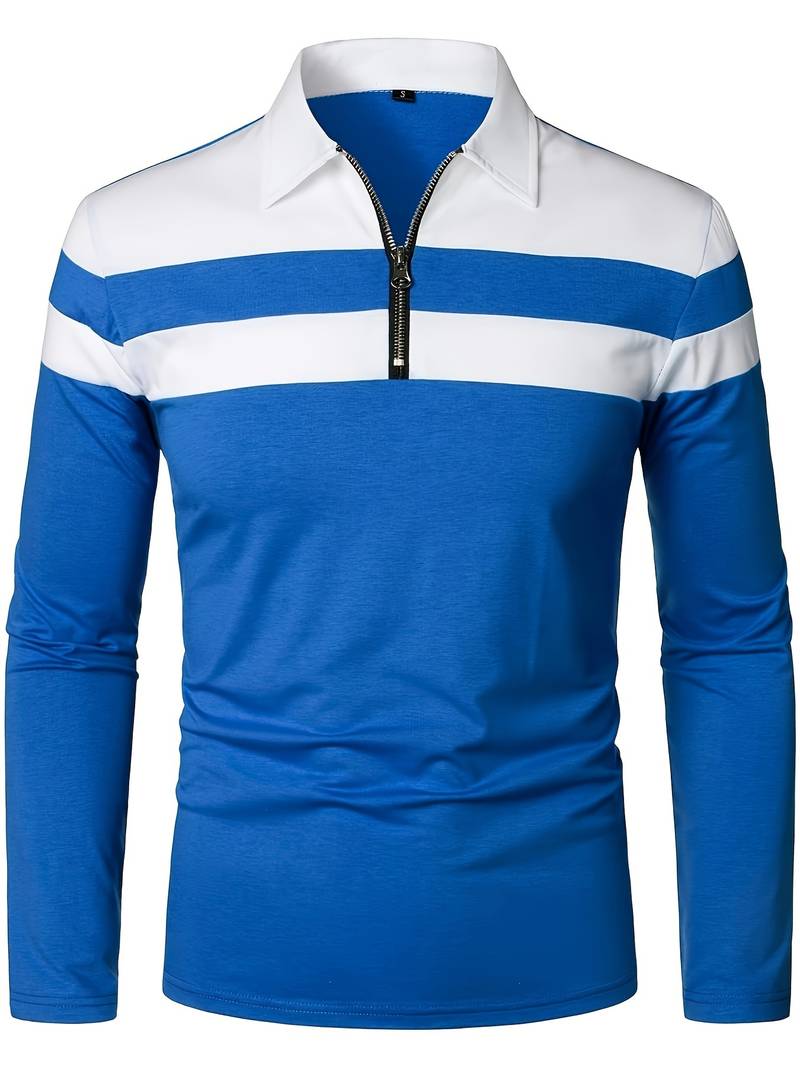 Classic Mens Zip Polo Shirt