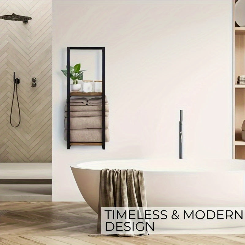 Compact Towel Holder for Bathroom Wall