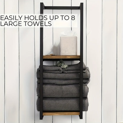 Compact Towel Holder for Bathroom Wall