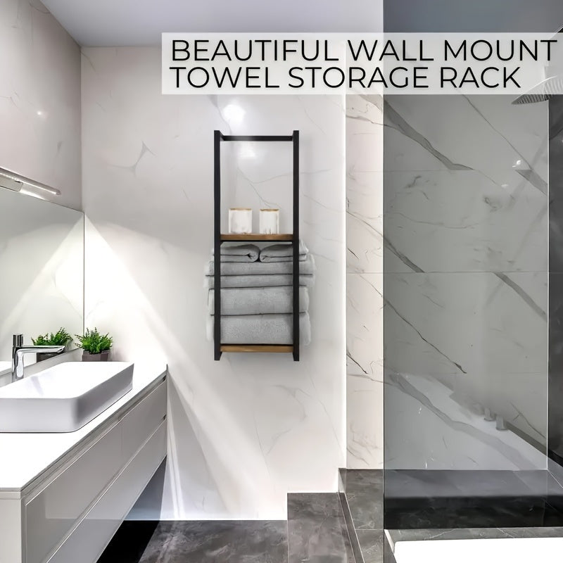 Compact Towel Holder for Bathroom Wall