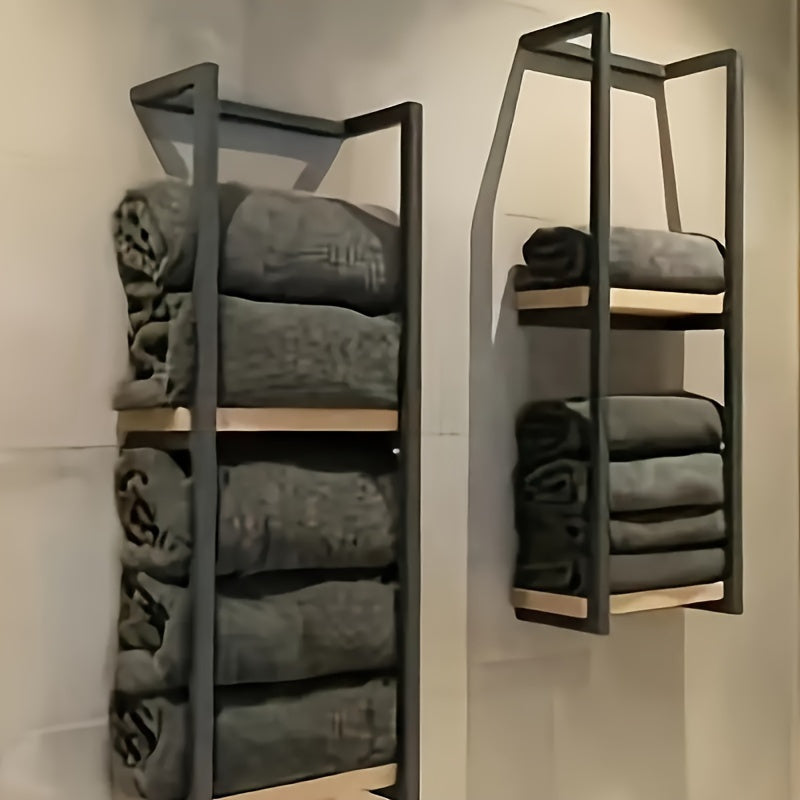 Compact Towel Holder for Bathroom Wall