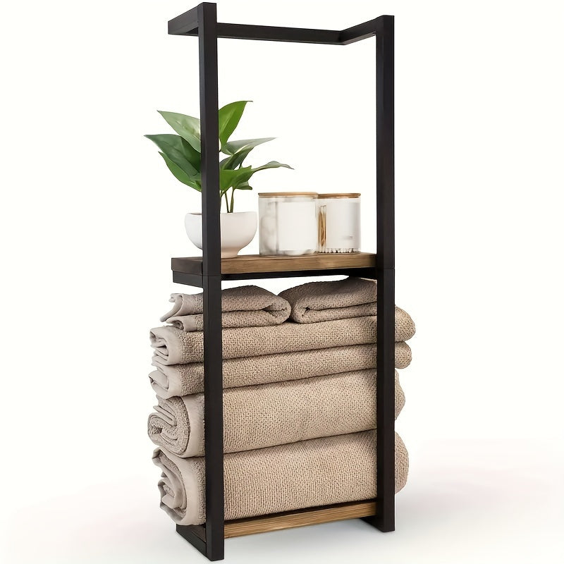 Compact Towel Holder for Bathroom Wall