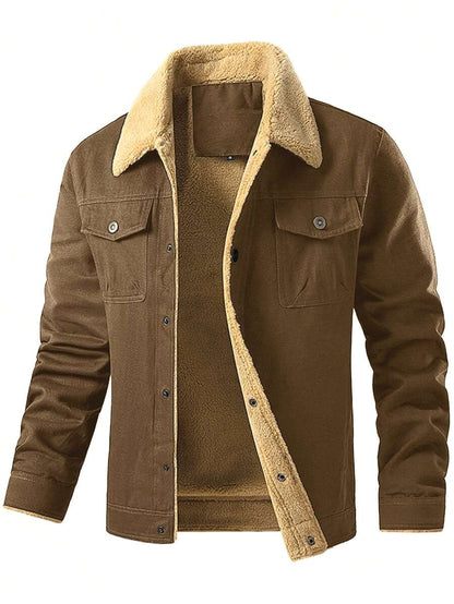 Warm Parka Jacket Khaki - OutfitLondon