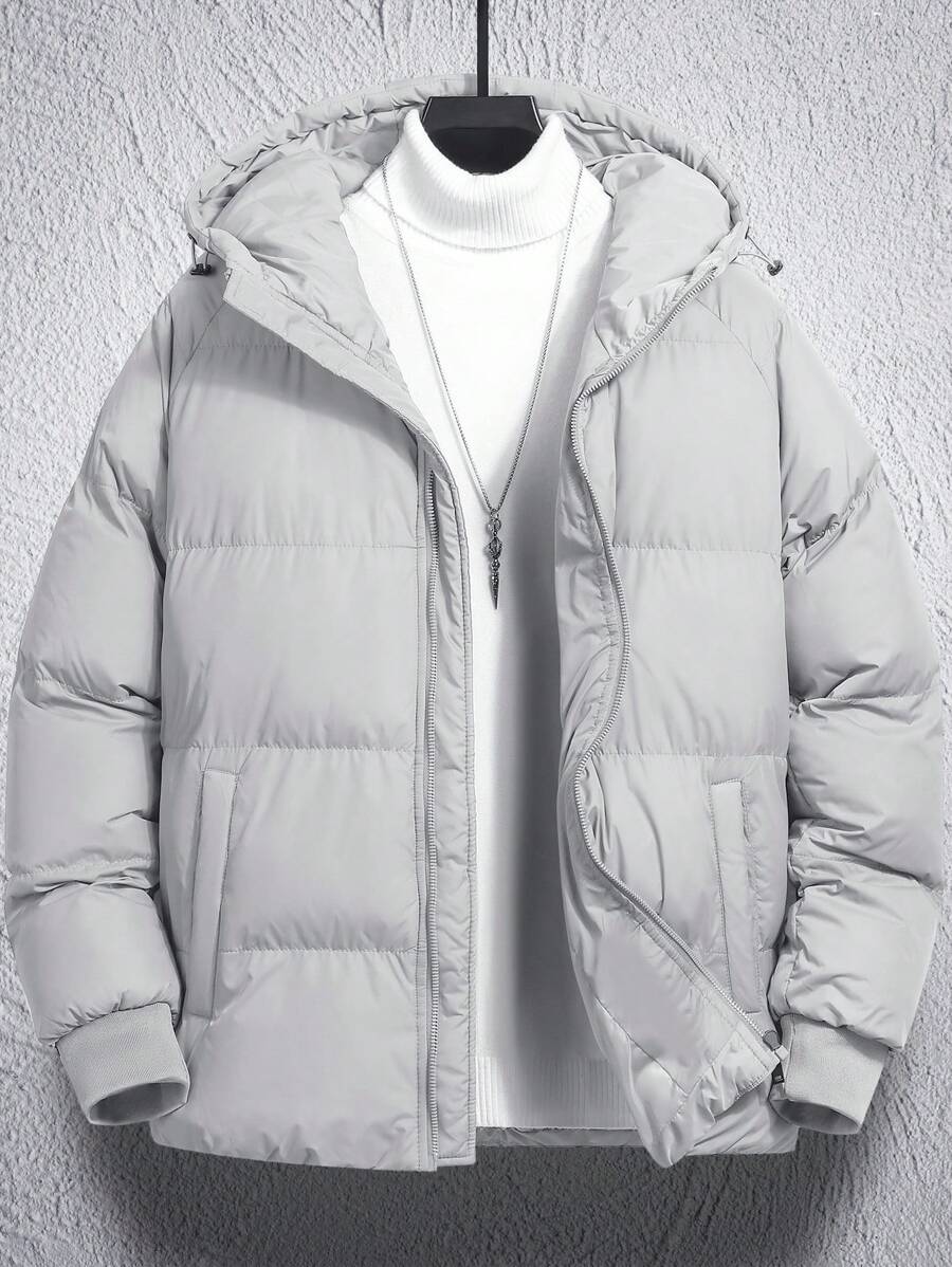 Comfortable Insulated Khaki Coat