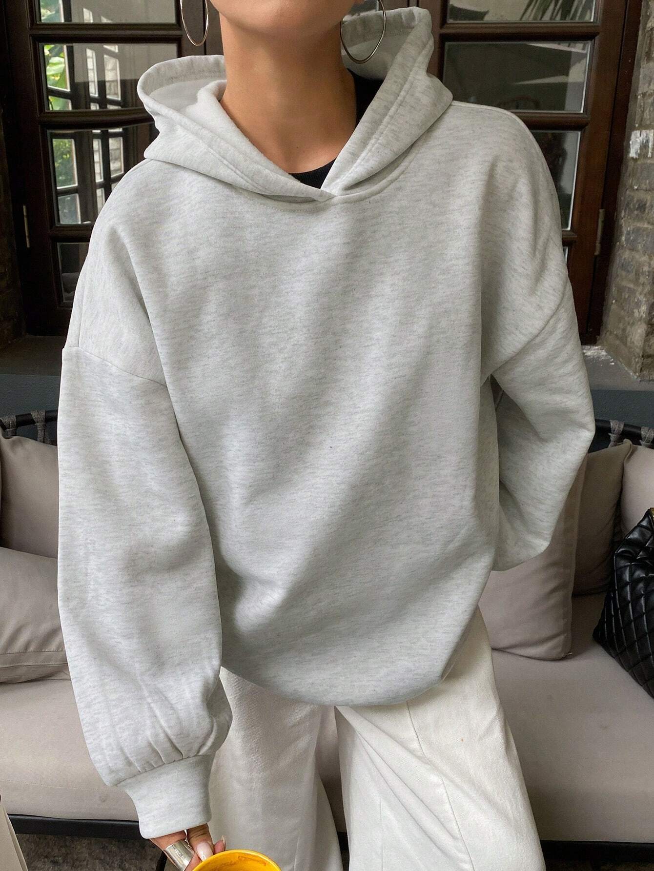 Cozy Women's Fleece Hoodie – Casual Oversized Sweatshirt