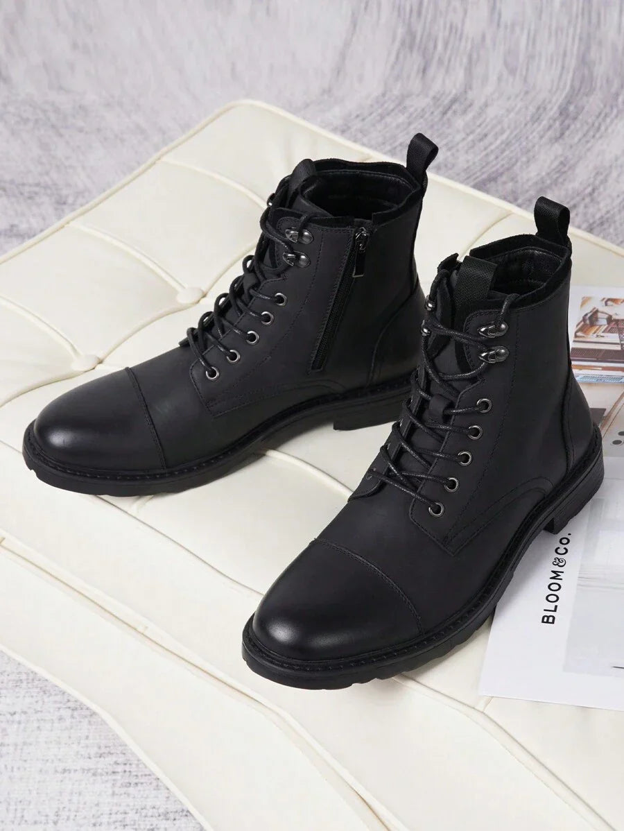 Supportive Ankle Boots with Side Zip Closure