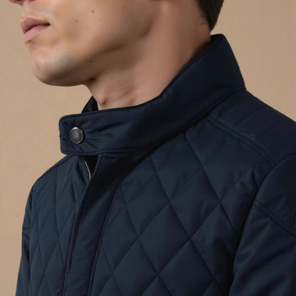 Classic Quilted Navy Mens Jacket