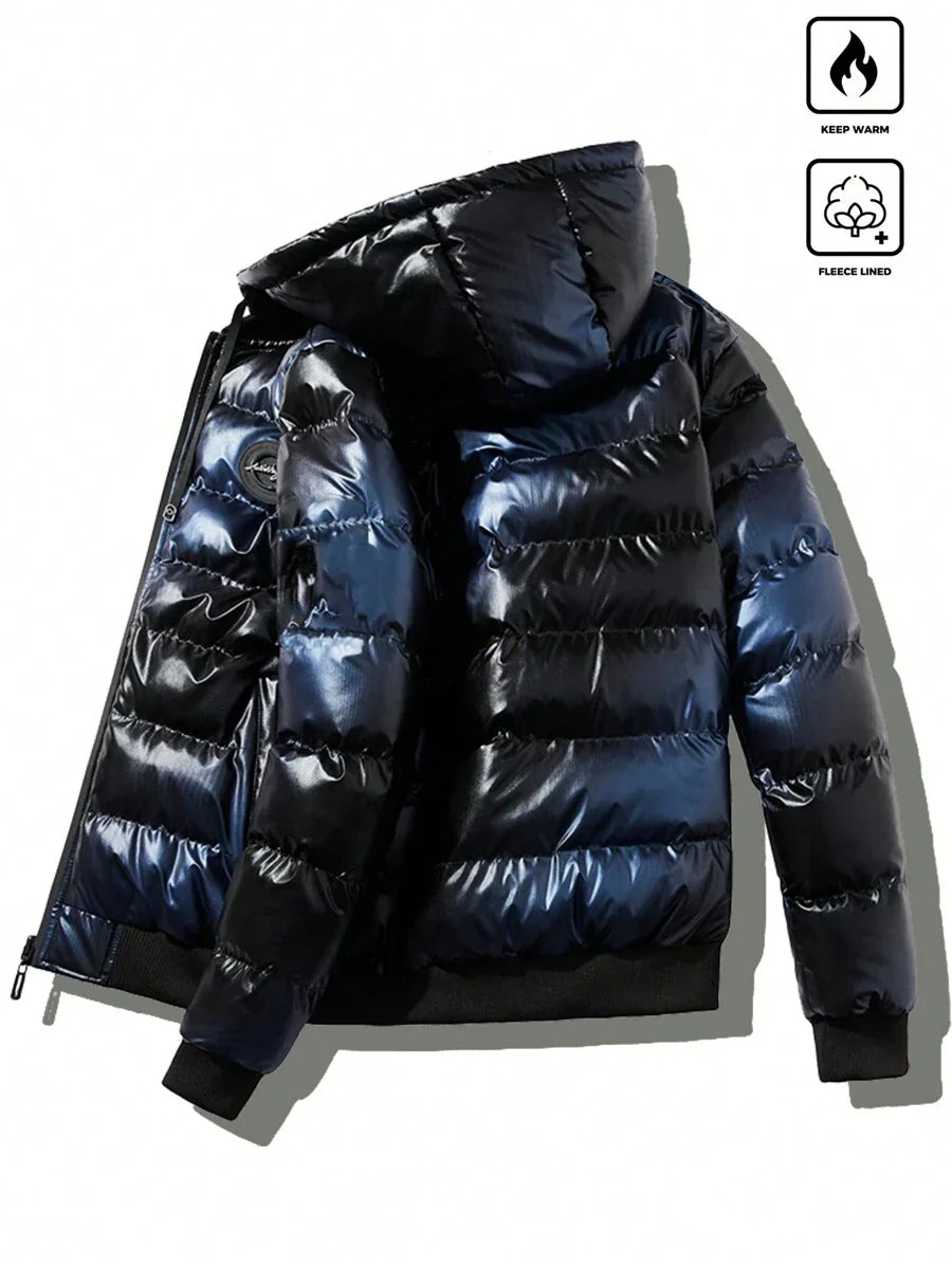 Thick Insulated Parka Jacket Blue - OutfitLondon