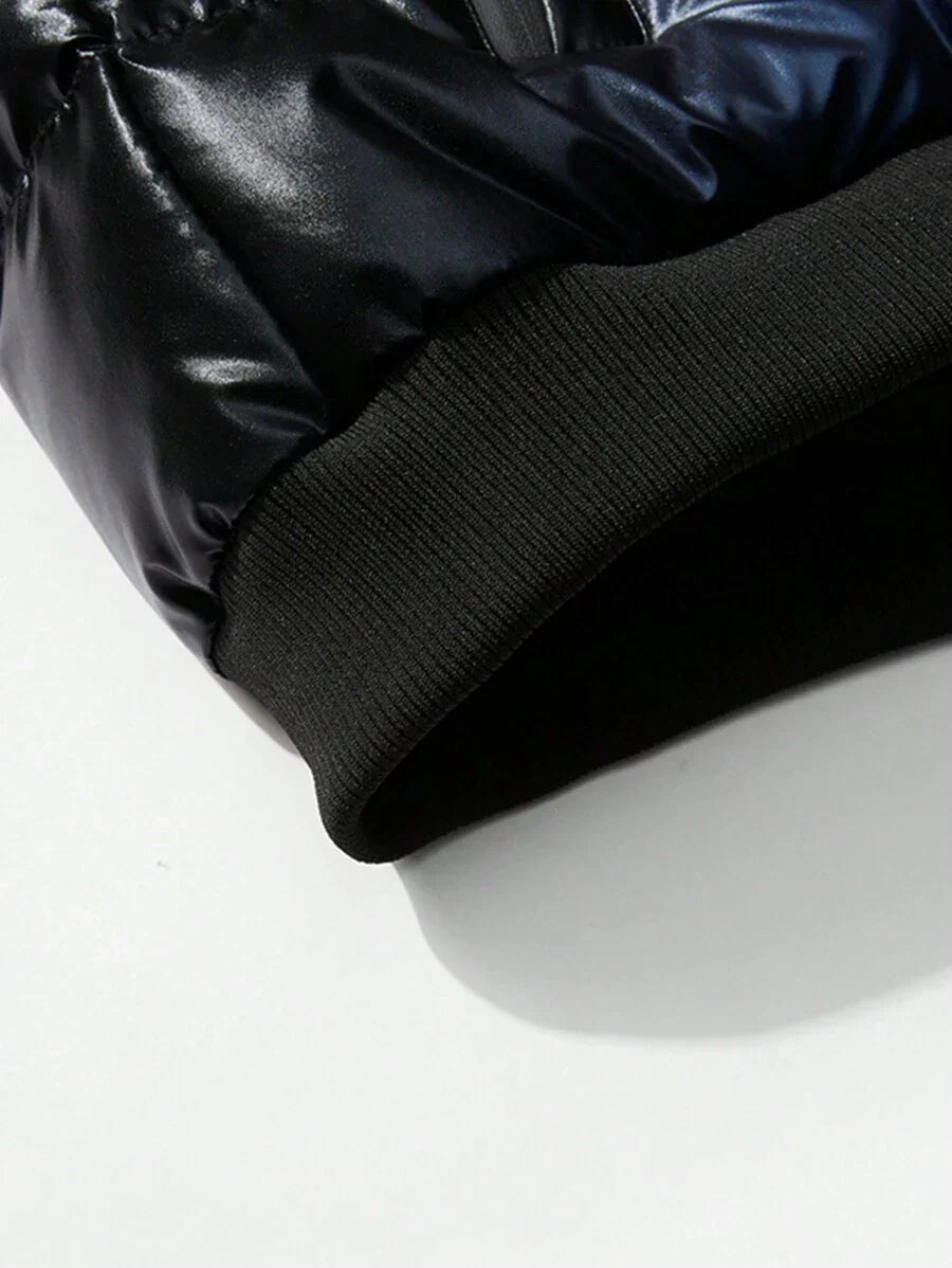 Thick Insulated Parka Jacket Blue