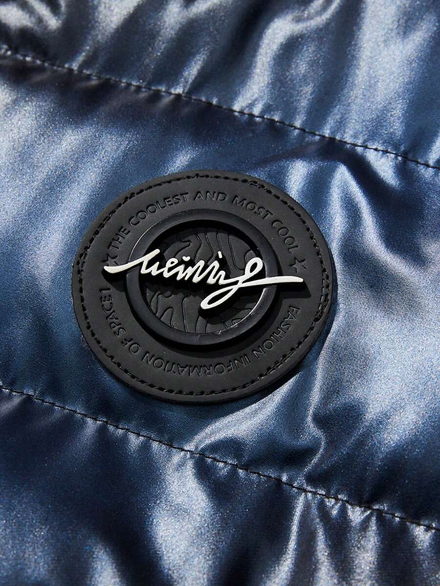 Thick Insulated Parka Jacket Blue