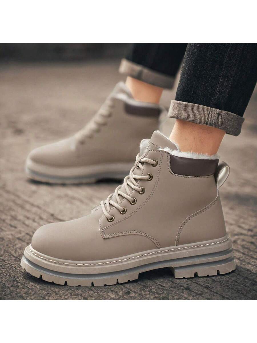 Warm Grey Snow Boots