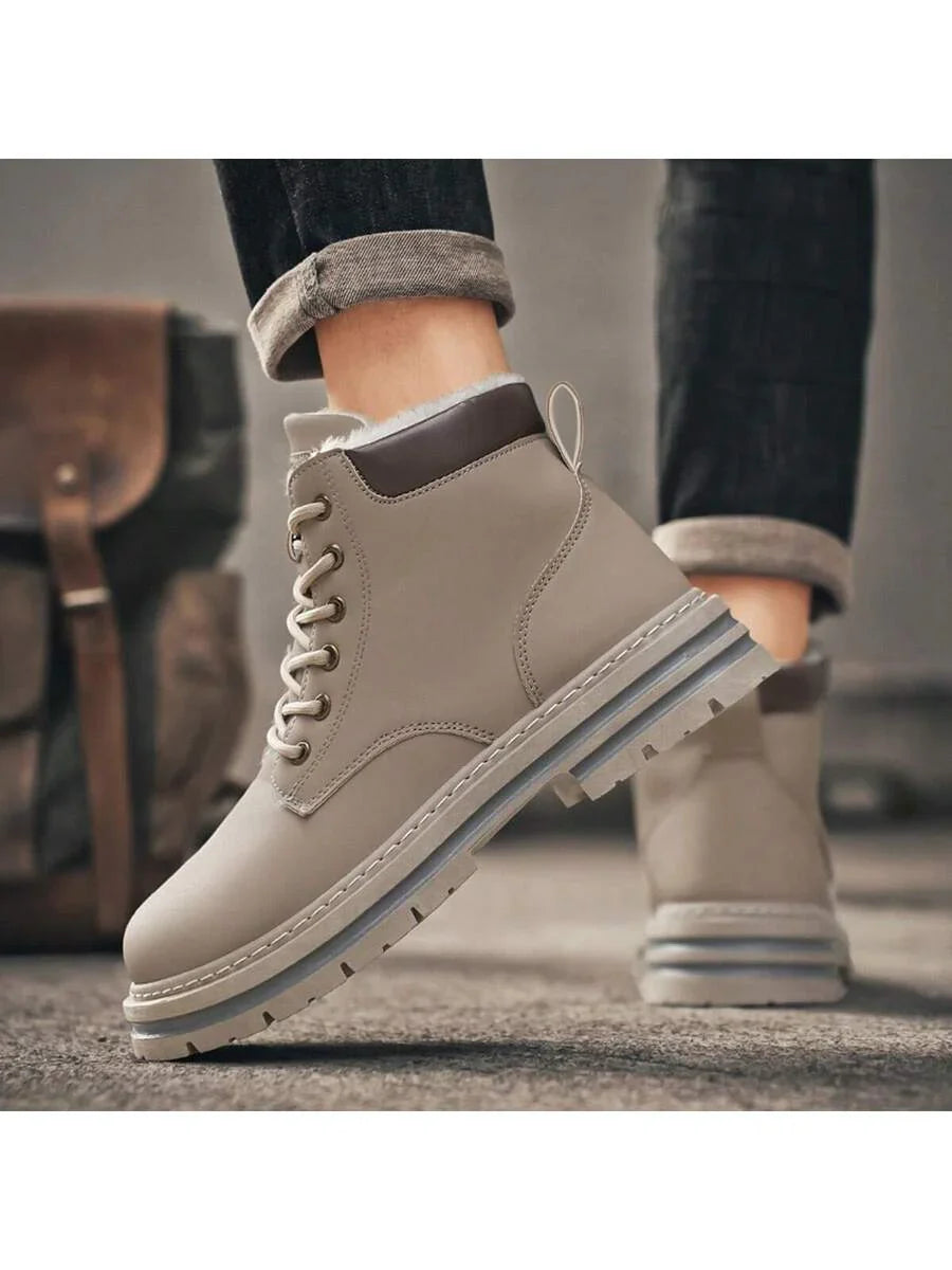 Warm Grey Snow Boots
