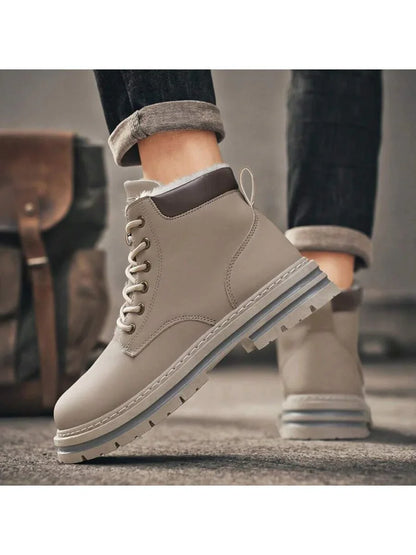 Warm Grey Snow Boots