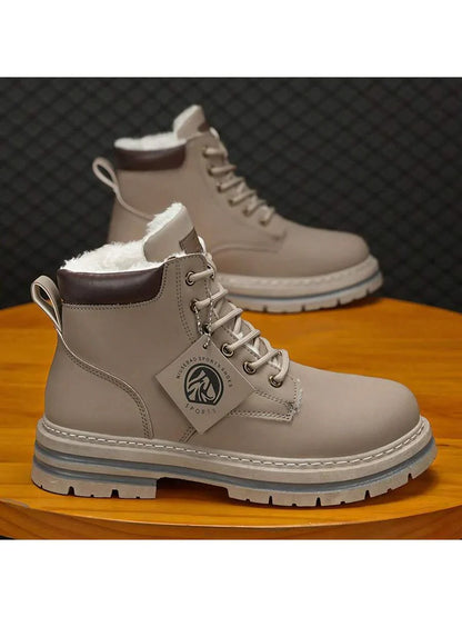 Warm Grey Snow Boots