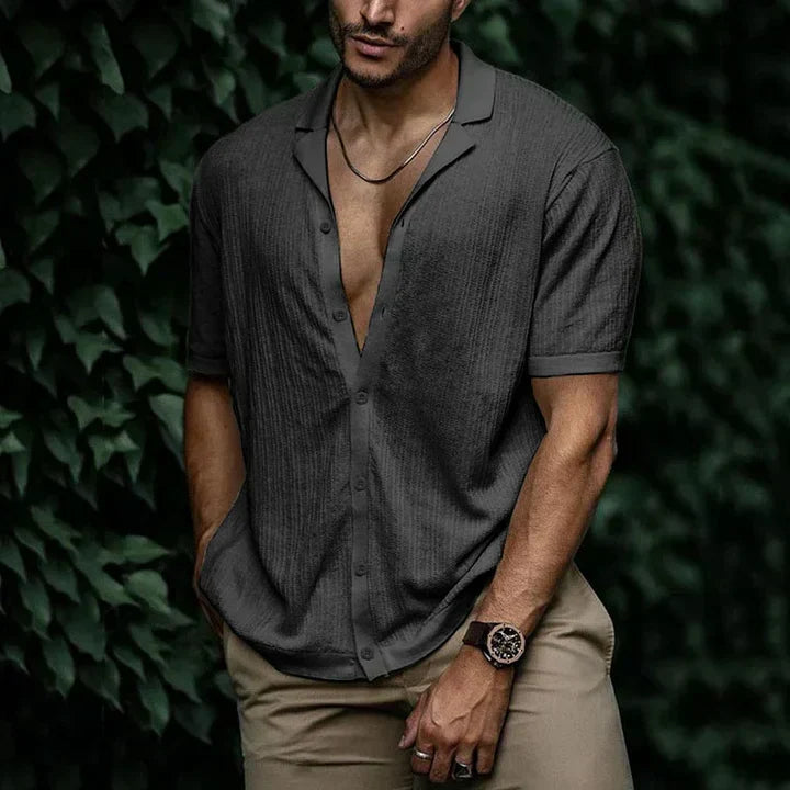Lightweight Breathable Mens Linen Shirt