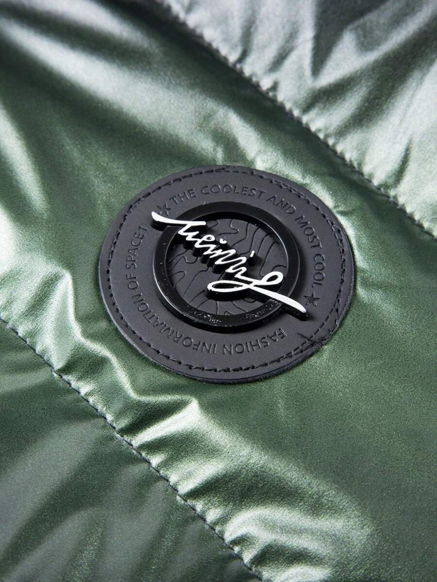 Thick Insulated Parka Jacket Blue