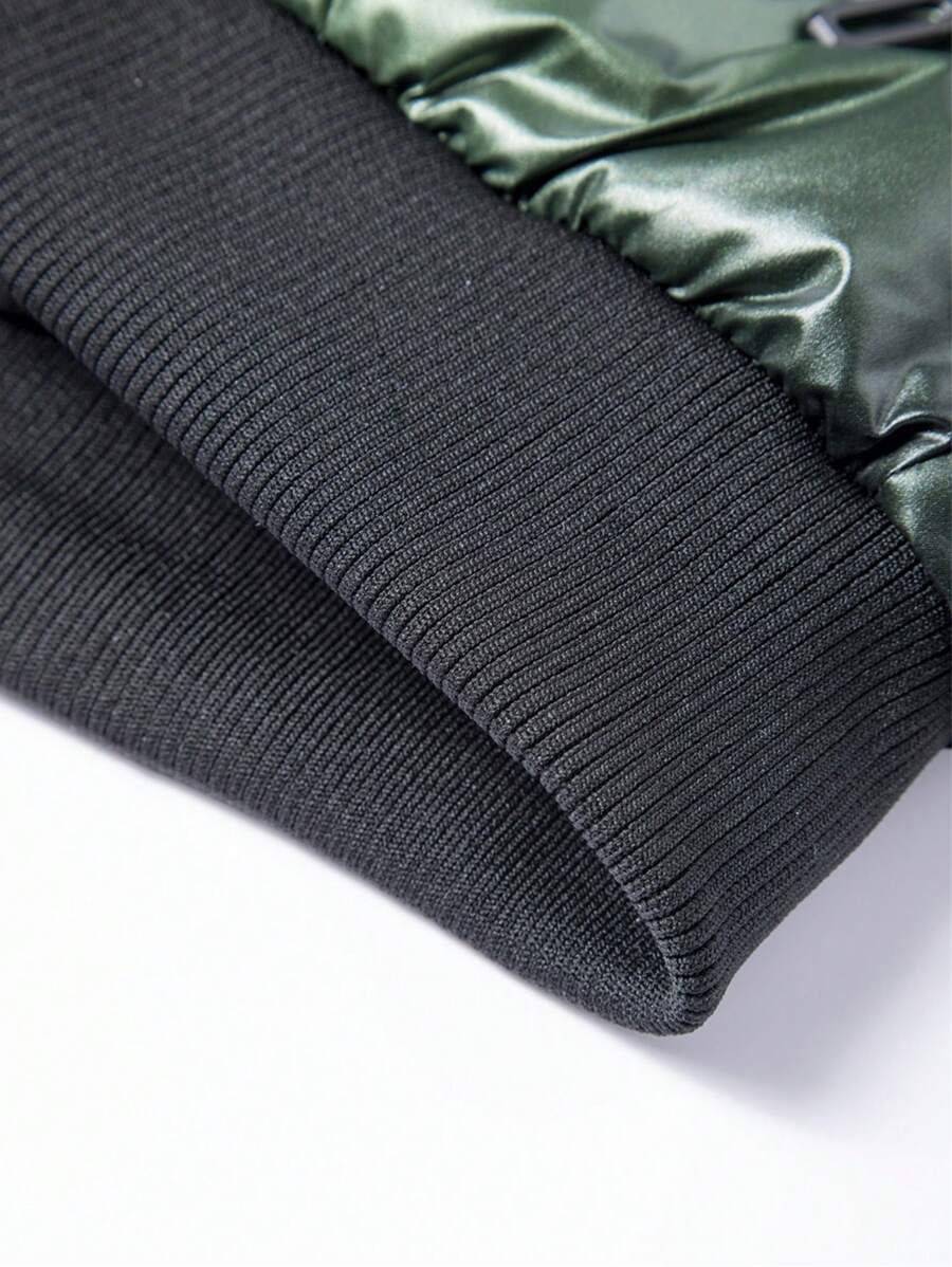 Thick Insulated Parka Jacket Blue