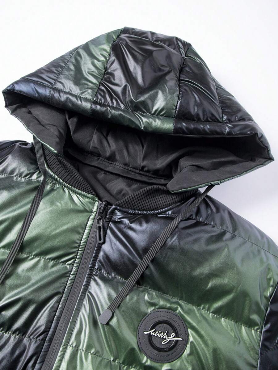 Thick Insulated Parka Jacket Blue