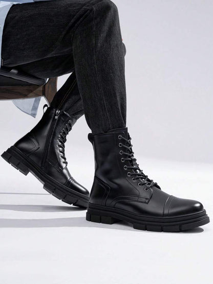 Tactical Support High Top Boots with Side Zipper