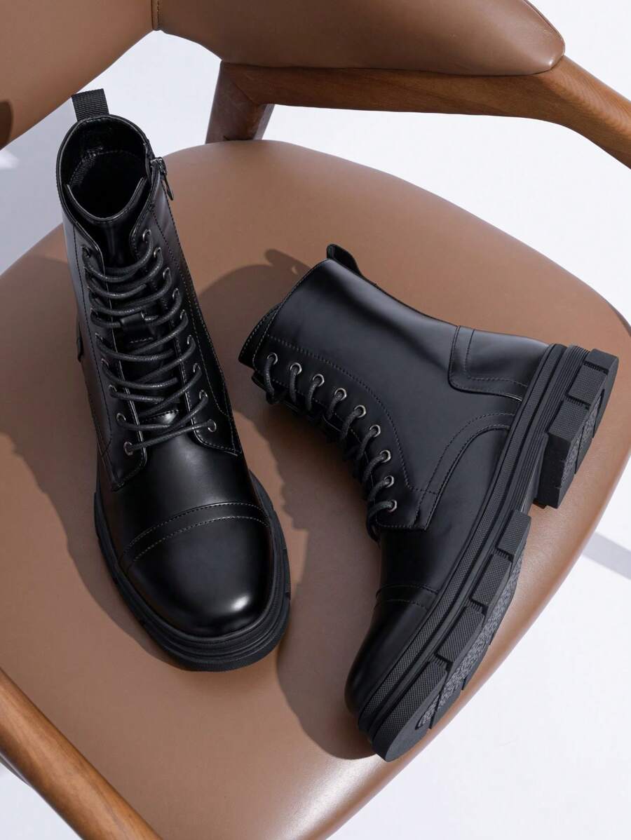 Tactical Support High Top Boots with Side Zipper