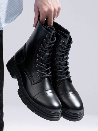Tactical Support High Top Boots with Side Zipper