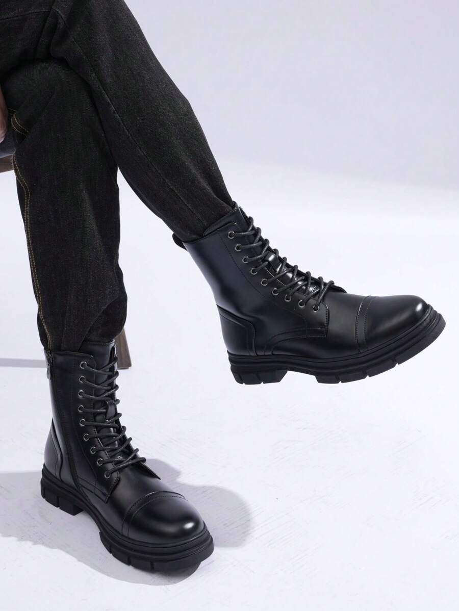 Tactical Support High Top Boots with Side Zipper