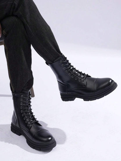 Tactical Support High Top Boots with Side Zipper
