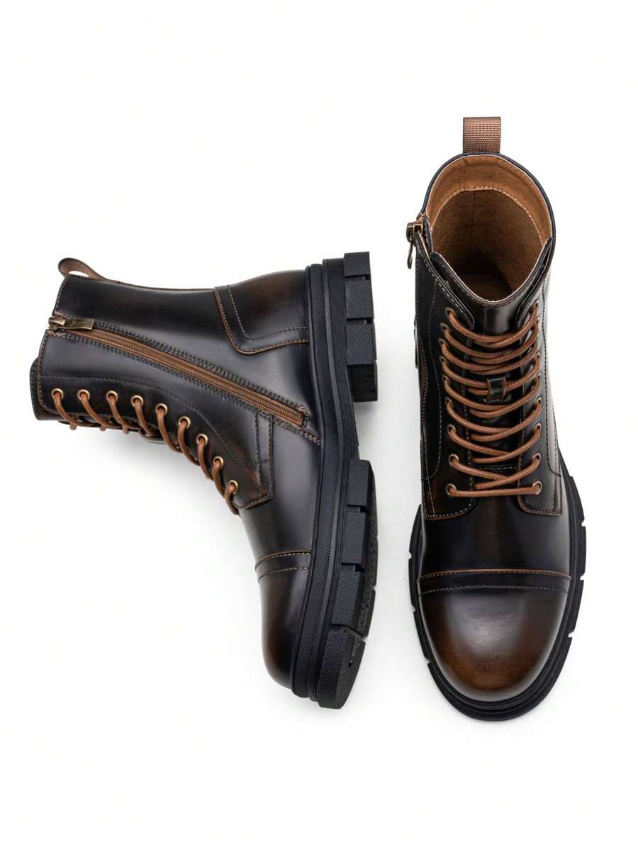 Tactical Support High Top Boots with Side Zipper
