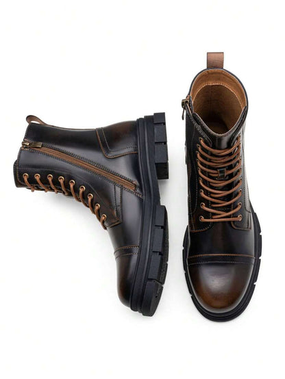 Tactical Support High Top Boots with Side Zipper