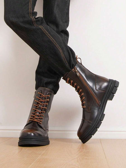 Tactical Support High Top Boots with Side Zipper